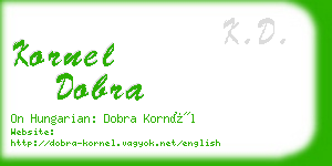 kornel dobra business card